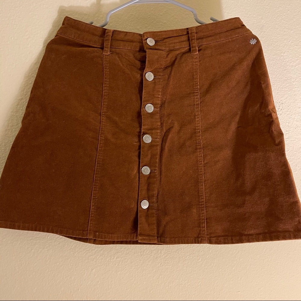 Brown skater skirt